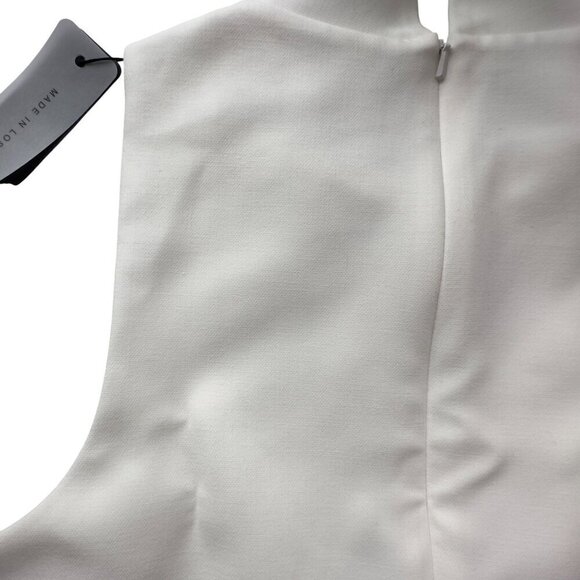 Black Halo Porcelain Juma Suit Top Only Sleeveless Cropped Mock Neck (8) - Picture 6 of 16